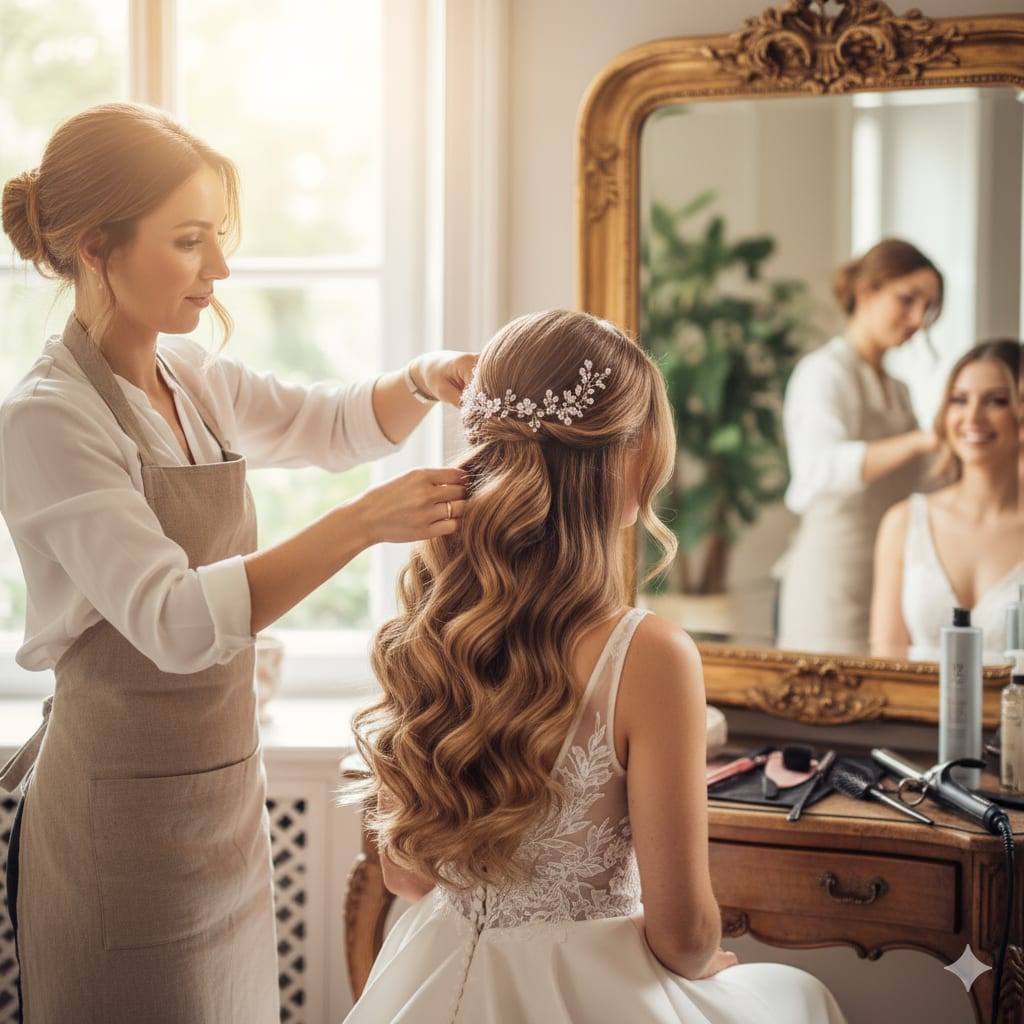 Brushing événementiel mariage